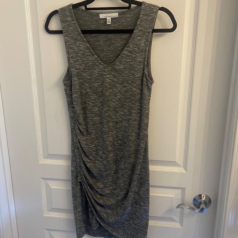 Stretch Grey VNeck Dress from Nordstrom - Size M